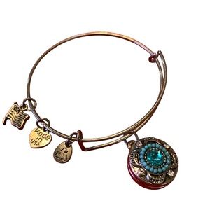 Gold and Turquoise Charm Bracelet